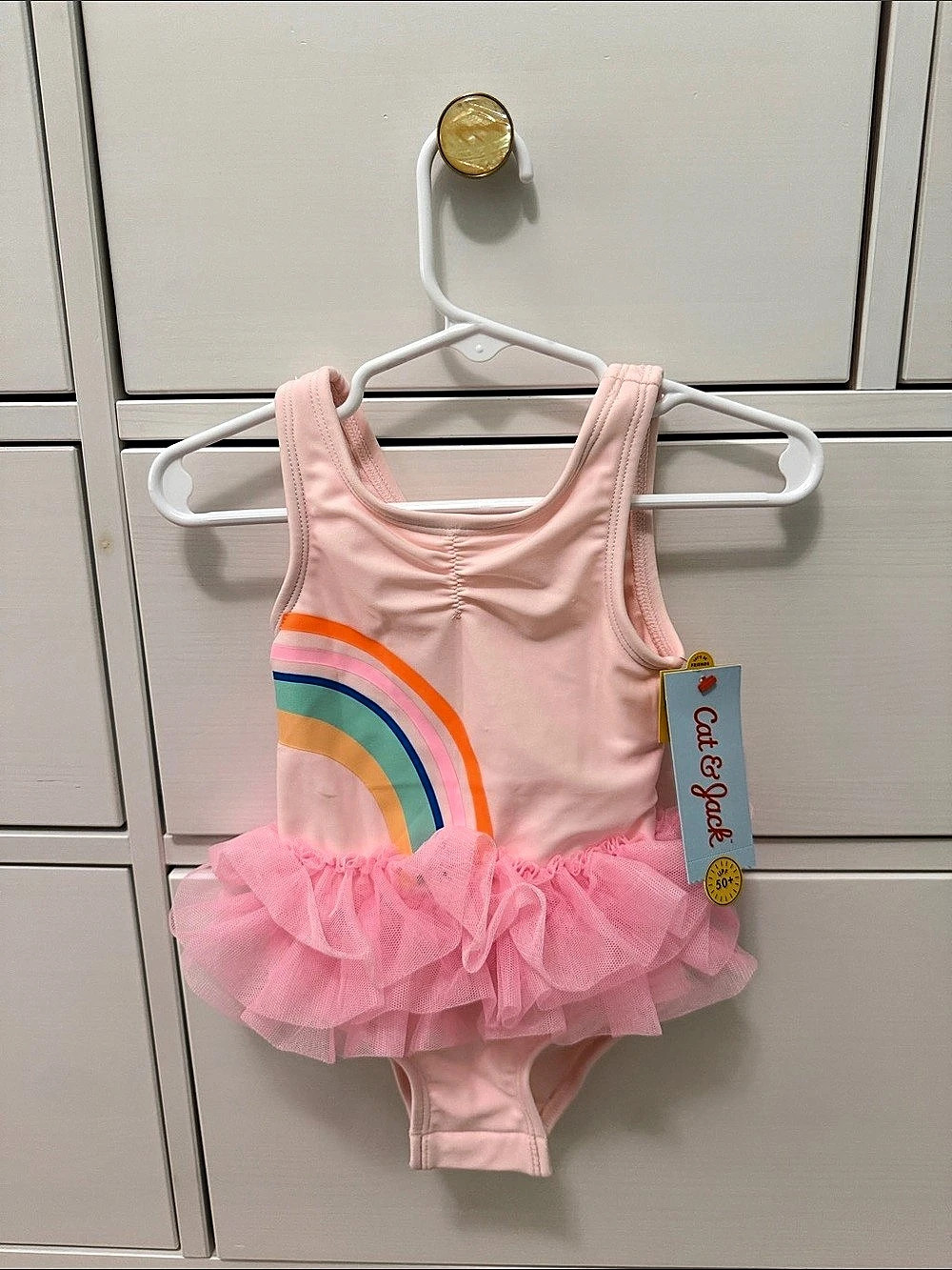 Rainbow Tutu One-Piece Swimsuit Baby 18M NWT